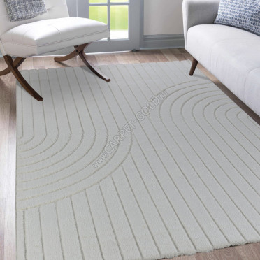 Рельефный турецкий ковер Sofia 0E421A WHITE