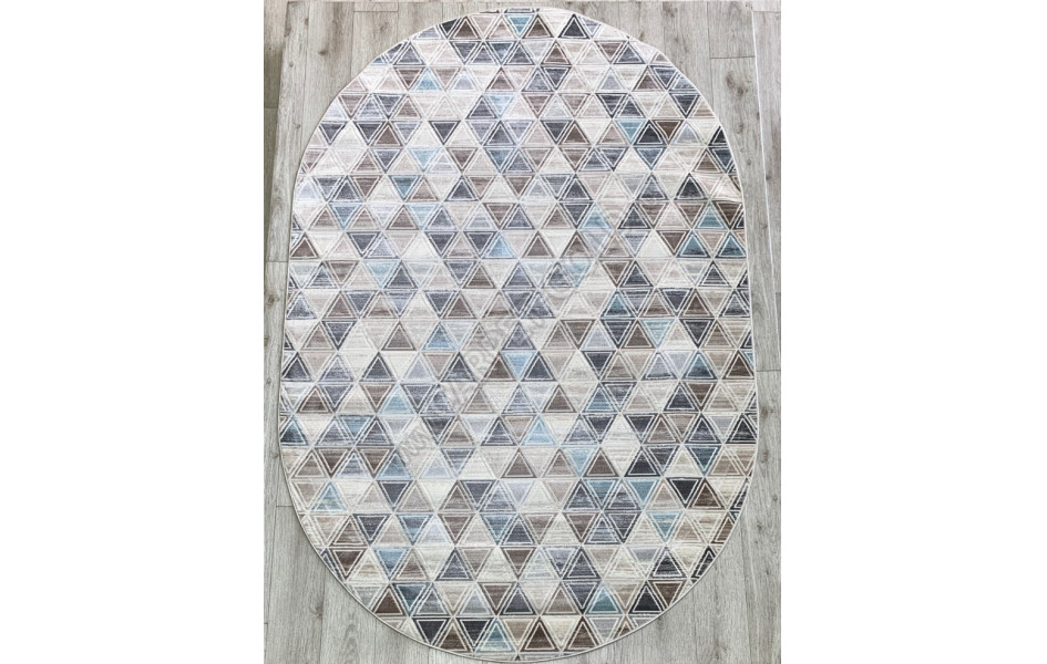 Ковер Avon 36853A OVAL L.BEIGE BLUE