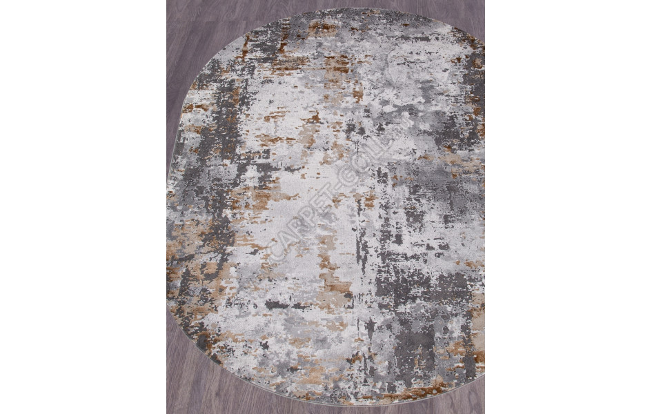 Ковер 23319 - 975 GREY / GOLD - Овал - коллекция GRAND