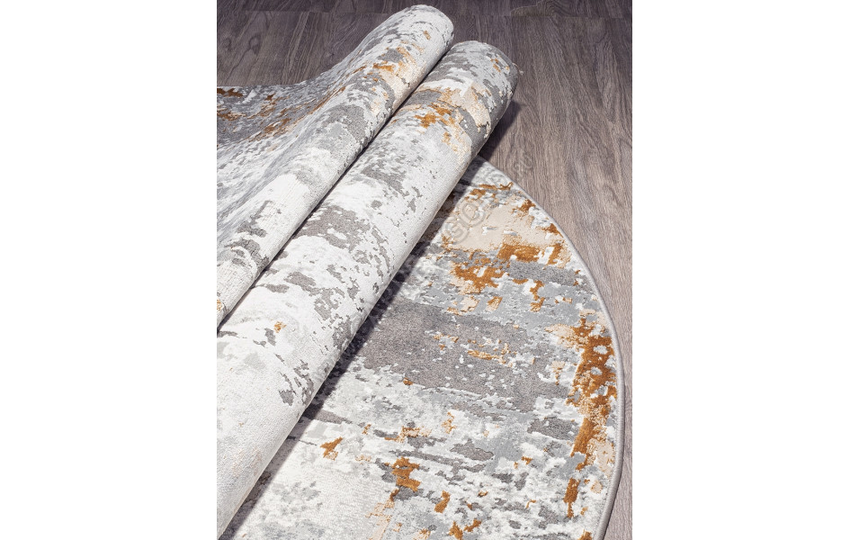 Ковер 23319 - 975 GREY / GOLD - Овал - коллекция GRAND