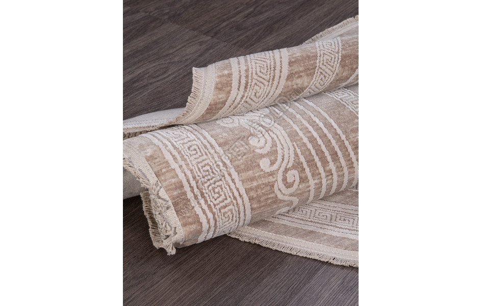 Ковер 21071Y - D.BEIGE / CREAM - круглый - коллекция MILANO