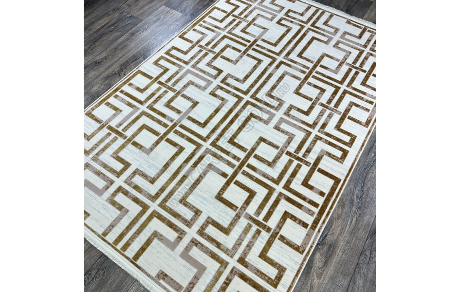 Иранский ковер Paris 1220 yellow cream из бамбукового шелка